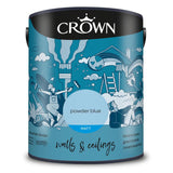 Crown Walls & Ceilings Matt Emulsion Paint | Powder Blue - Choice Stores