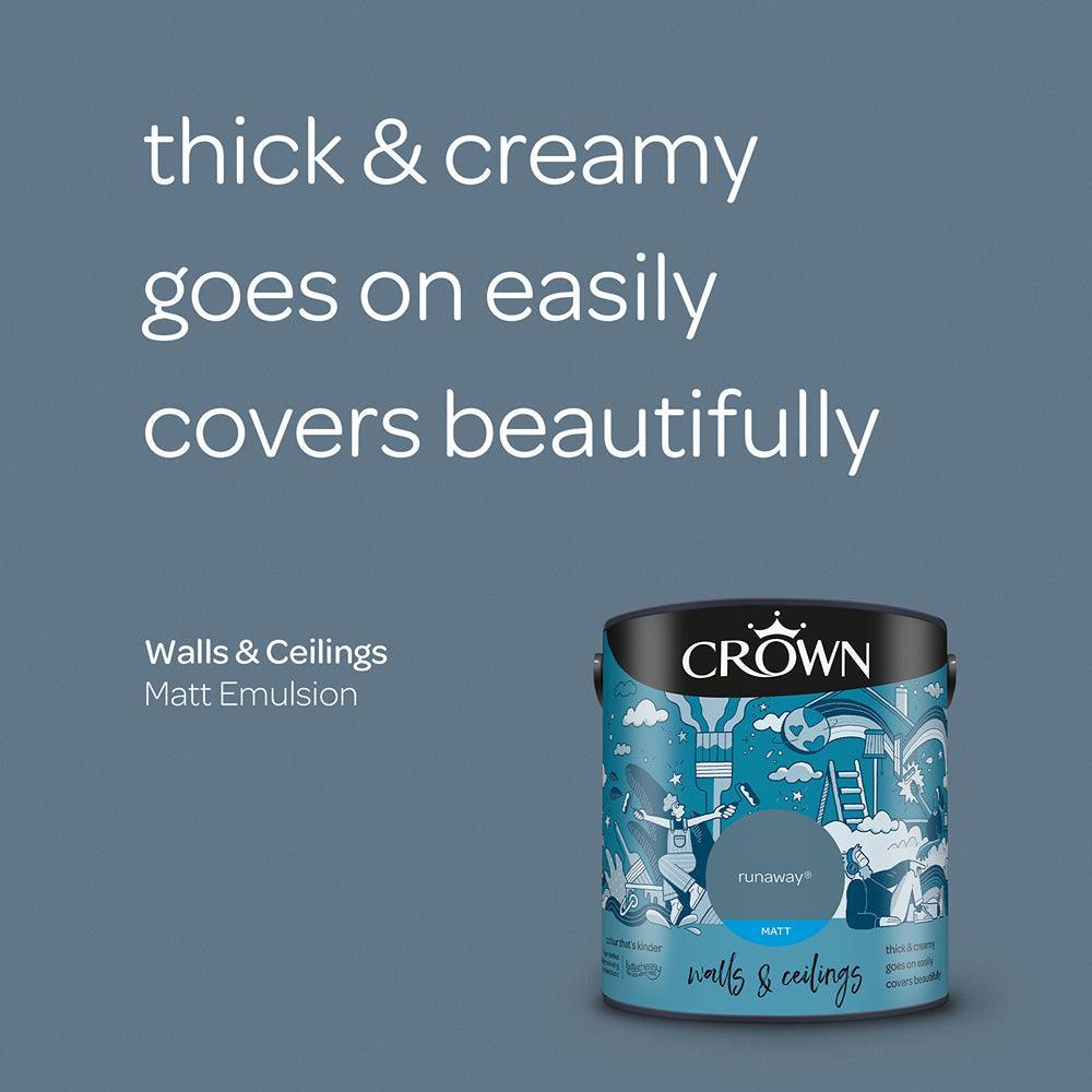 Crown Walls & Ceilings Matt Emulsion Paint | Runaway - Choice Stores
