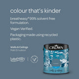 Crown Walls & Ceilings Matt Emulsion Paint | Runaway - Choice Stores