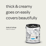 Crown Walls & Ceilings Matt Emulsion Paint | Sail White - Choice Stores