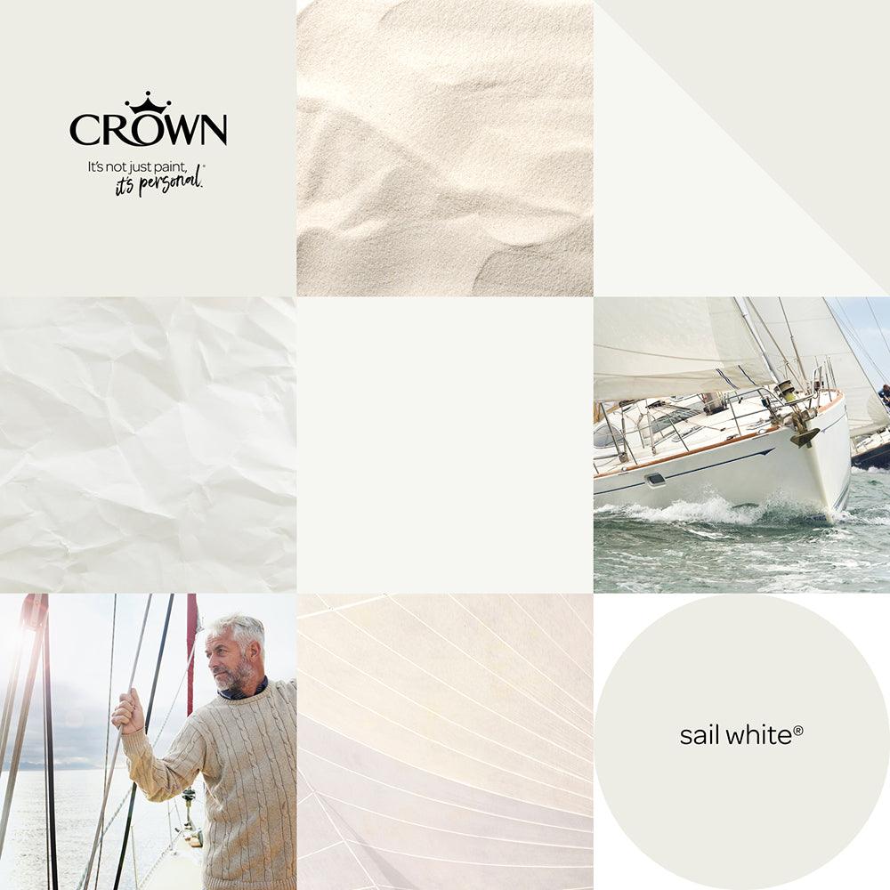 Crown Walls &amp; Ceilings Matt Emulsion Paint | Sail White - Choice Stores
