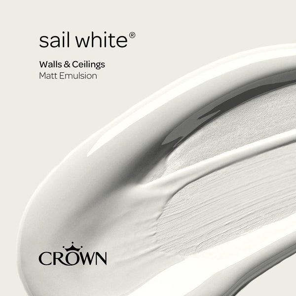 Crown Walls & Ceilings Matt Emulsion Paint | Sail White - Choice Stores