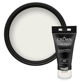 Crown Walls & Ceilings Matt Emulsion Paint | Sail White | 40ml Tester - Choice Stores