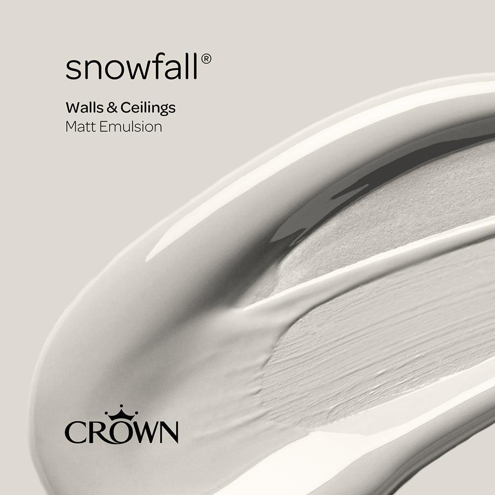 Crown Walls & Ceilings Matt Emulsion Paint | Snowfall | 40ml Tester - Choice Stores