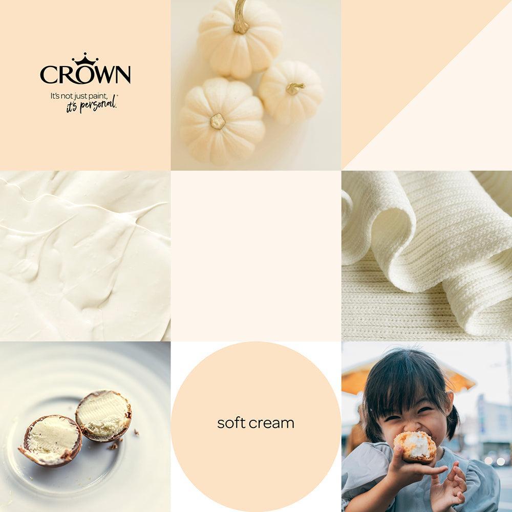 Crown Walls & Ceilings Matt Emulsion Paint | Soft Cream | 40ml Tester - Choice Stores