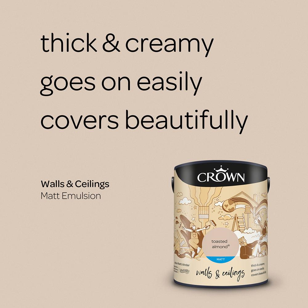 Crown Walls &amp; Ceilings Matt Emulsion Paint | Toasted Almond - Choice Stores