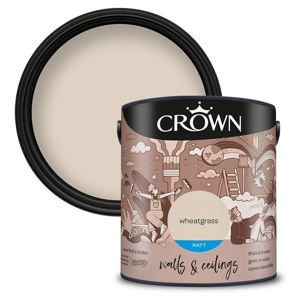 Crown Walls & Ceilings Matt Emulsion Paint | Wheatgrass - Choice Stores