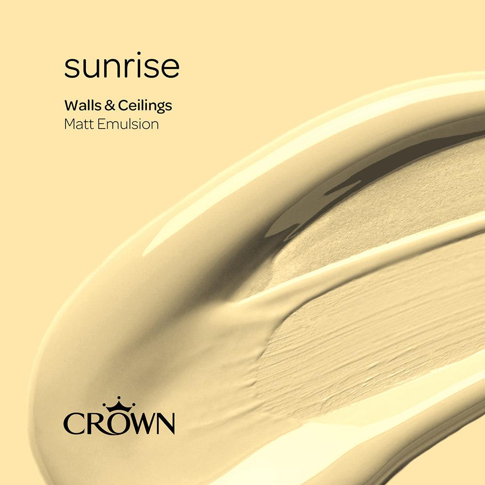Crown Walls &amp; Ceilings Matt Emulsion - Sunrise - 40ml Tester - Choice Stores