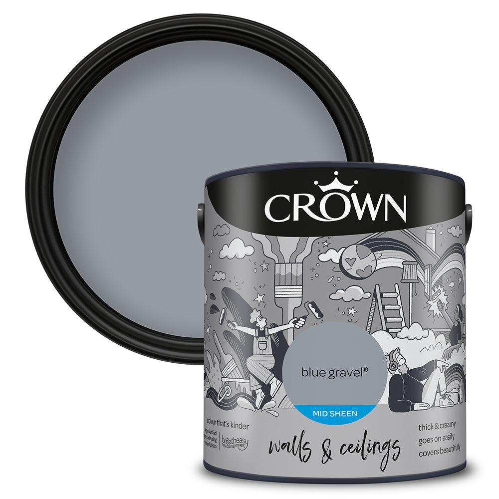 Crown Walls &amp; Ceilings Mid Sheen Emulsion Paint | Blue Gravel - Choice Stores