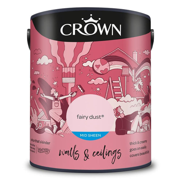 Crown Walls & Ceilings Mid Sheen Emulsion Paint | Fairy Dust - Choice Stores