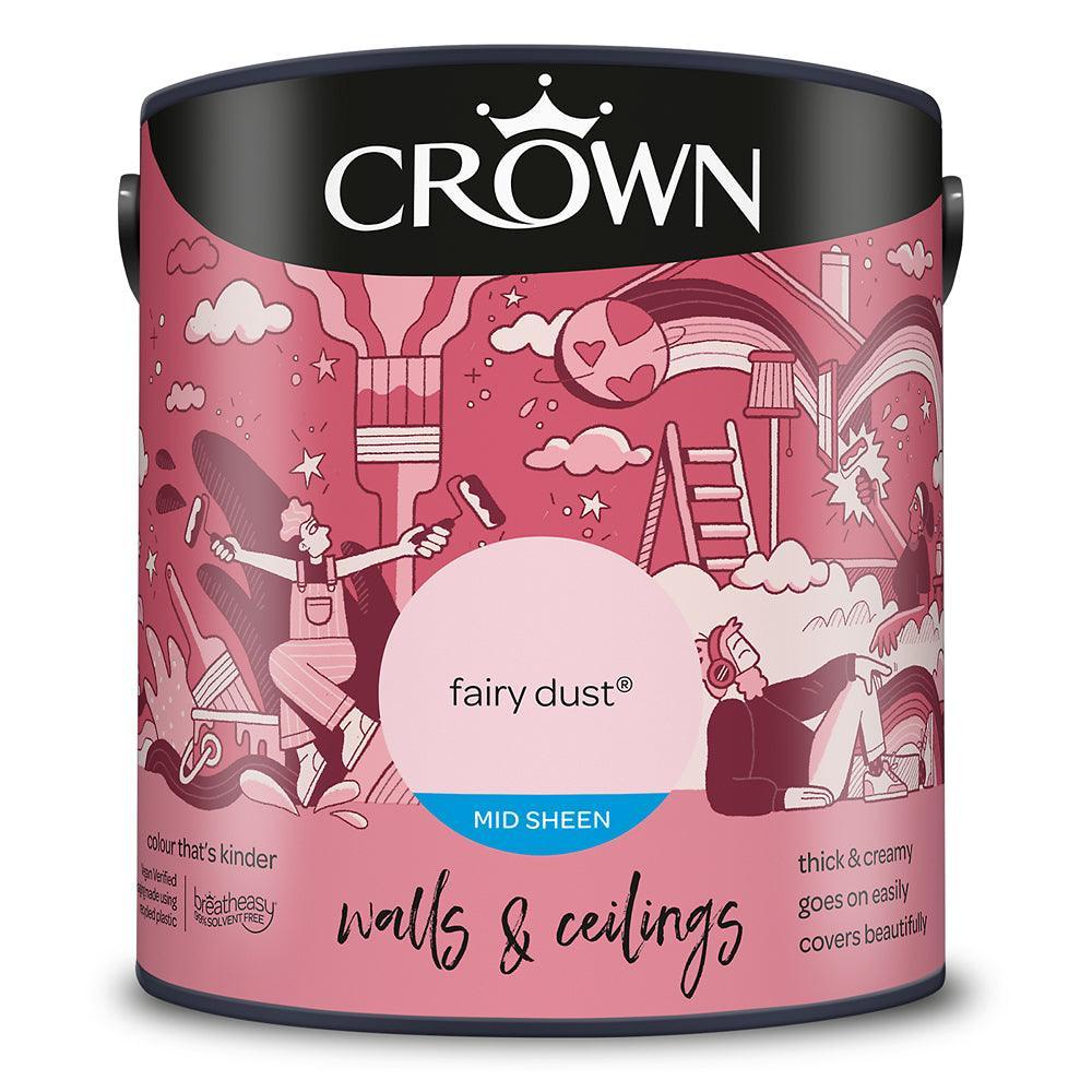 Crown Walls & Ceilings Mid Sheen Emulsion Paint | Fairy Dust - Choice Stores