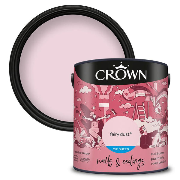 Crown Walls & Ceilings Mid Sheen Emulsion Paint | Fairy Dust - Choice Stores