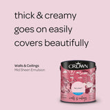 Crown Walls & Ceilings Mid Sheen Emulsion Paint | Fairy Dust - Choice Stores