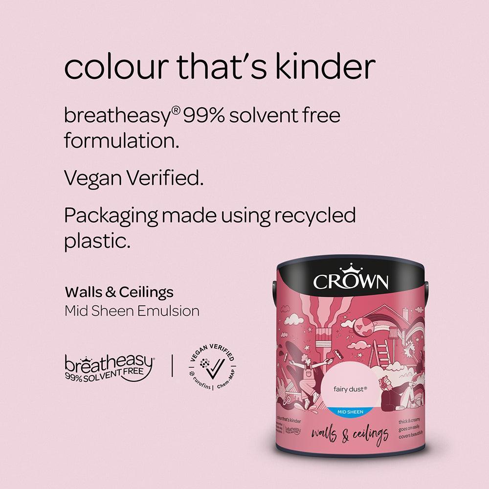 Crown Walls & Ceilings Mid Sheen Emulsion Paint | Fairy Dust - Choice Stores