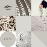 Crown Walls & Ceilings Mid Sheen Emulsion Paint | Grey Putty - Choice Stores