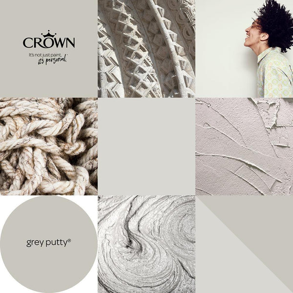 Crown Walls & Ceilings Mid Sheen Emulsion Paint | Grey Putty - Choice Stores