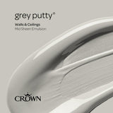 Crown Walls & Ceilings Mid Sheen Emulsion Paint | Grey Putty - Choice Stores