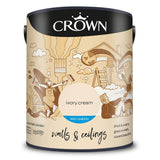 Crown Walls & Ceilings Mid sheen Emulsion Paint | Ivory Cream - Choice Stores