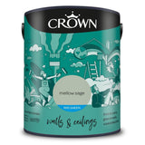 Crown Walls & Ceilings Mid sheen Emulsion Paint | Mellow Sage - Choice Stores