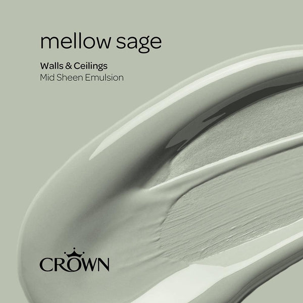 Crown Walls & Ceilings Mid sheen Emulsion Paint | Mellow Sage - Choice Stores