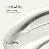 Crown Walls & Ceilings Mid Sheen Emulsion Paint | Milk White - Choice Stores