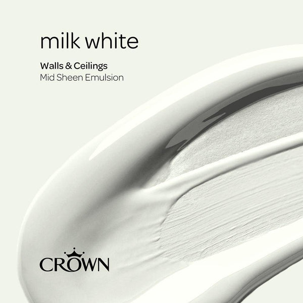 Crown Walls & Ceilings Mid Sheen Emulsion Paint | Milk White - Choice Stores