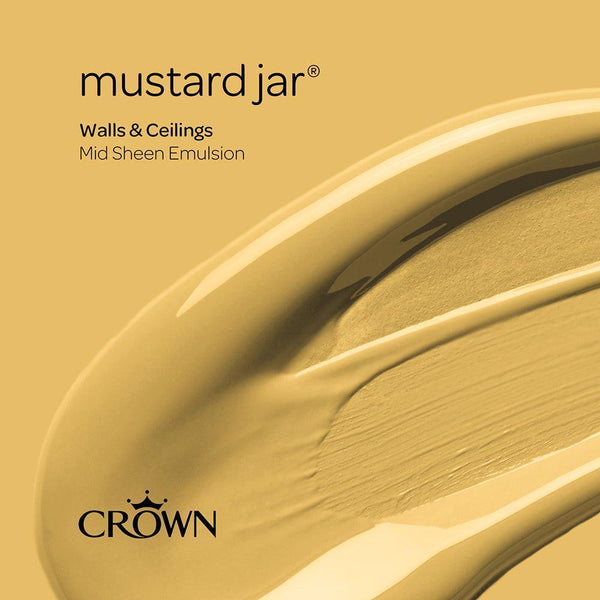 Crown Walls & Ceilings Mid Sheen Emulsion Paint | Mustard Jar - Choice Stores