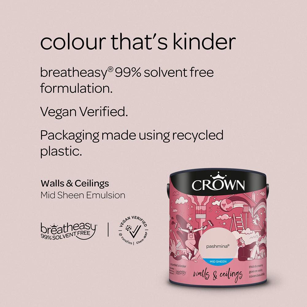 Crown Walls & Ceilings Mid Sheen Emulsion Paint | Pashmina - Choice Stores