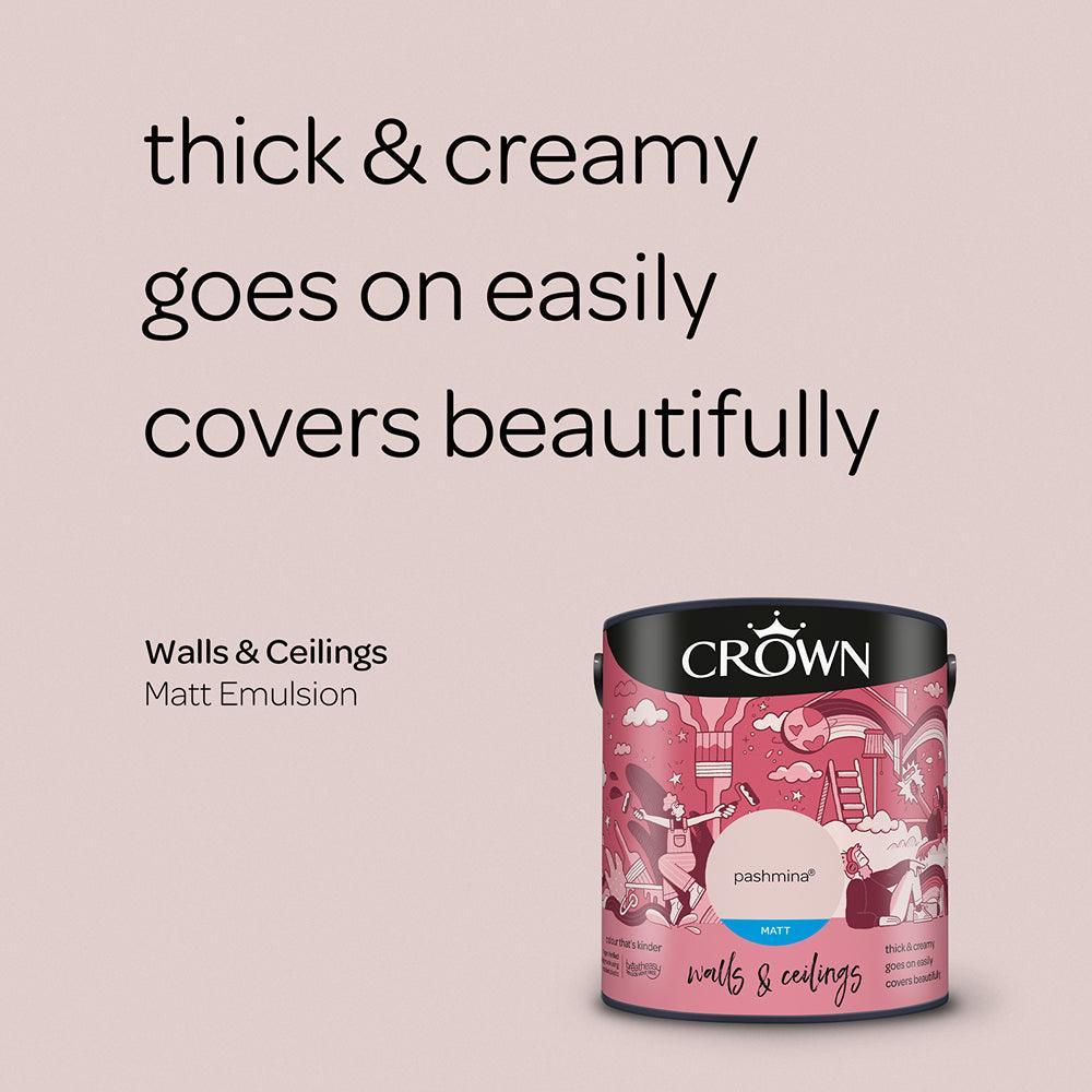Crown Walls & Ceilings Mid Sheen Emulsion Paint | Pashmina - Choice Stores