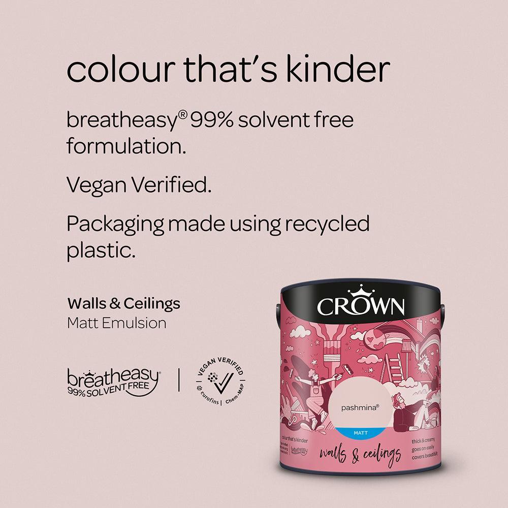 Crown Walls & Ceilings Mid Sheen Emulsion Paint | Pashmina - Choice Stores
