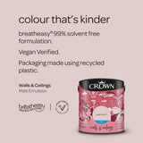 Crown Walls & Ceilings Mid Sheen Emulsion Paint | Pashmina - Choice Stores
