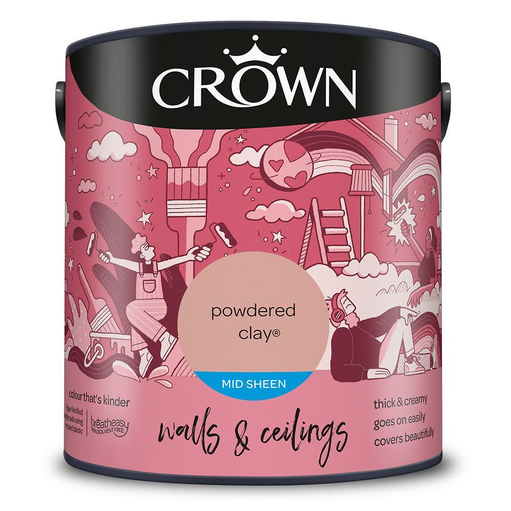 Crown Walls & Ceilings Mid Sheen Emulsion Paint | Powdered Clay - Choice Stores