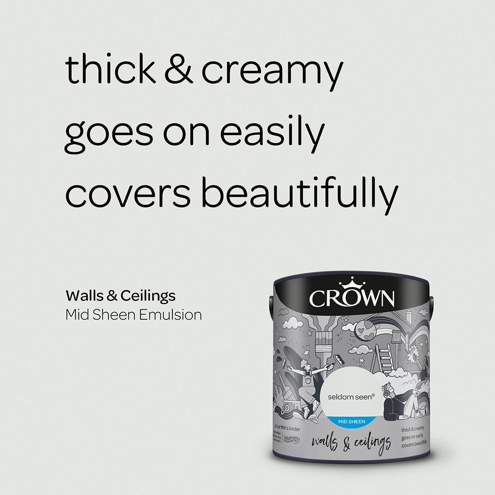 Crown Walls & Ceilings Mid Sheen Emulsion Paint | Seldom Seen - Choice Stores