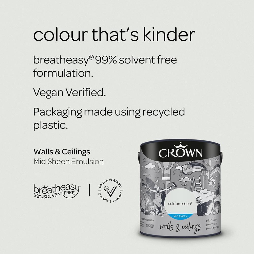 Crown Walls & Ceilings Mid Sheen Emulsion Paint | Seldom Seen - Choice Stores