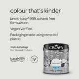 Crown Walls & Ceilings Mid Sheen Emulsion Paint | Seldom Seen - Choice Stores