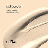 Crown Walls & Ceilings Mid Sheen Emulsion Paint | Soft Cream - Choice Stores