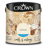 Crown Walls & Ceilings Mid Sheen Emulsion Paint | Soft Linen - Choice Stores