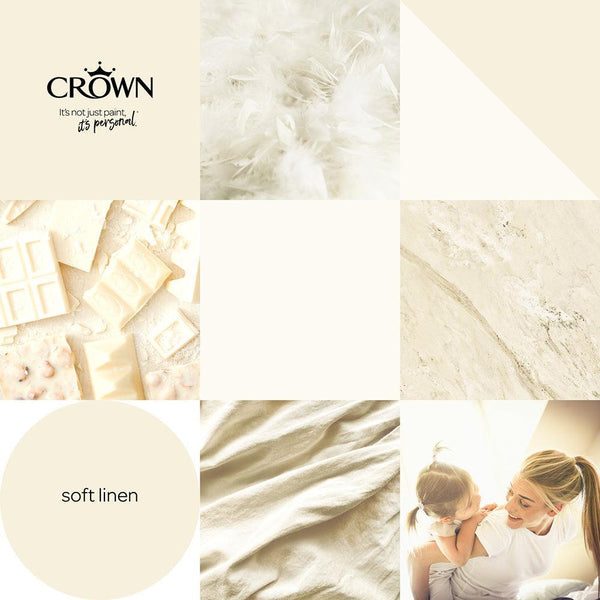 Crown Walls & Ceilings Mid Sheen Emulsion Paint | Soft Linen - Choice Stores