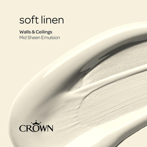 Crown Walls & Ceilings Mid Sheen Emulsion Paint | Soft Linen - Choice Stores