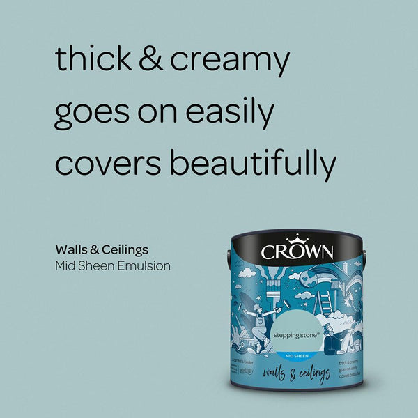 Crown Walls & Ceilings Mid Sheen Emulsion Paint | Stepping Stone - Choice Stores