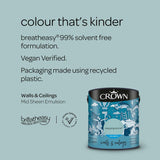 Crown Walls & Ceilings Mid Sheen Emulsion Paint | Stepping Stone - Choice Stores