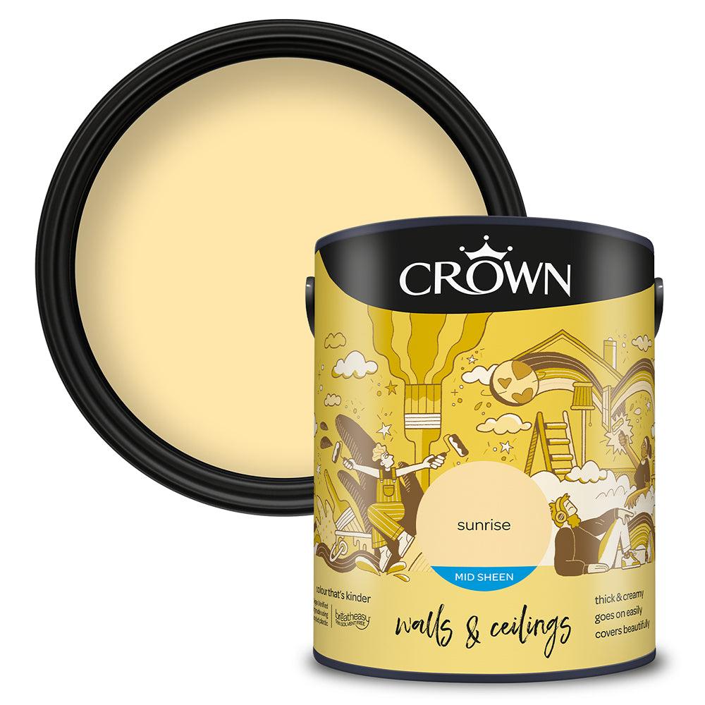 Crown Walls & Ceilings Mid Sheen Emulsion Paint | Sunrise - Choice Stores
