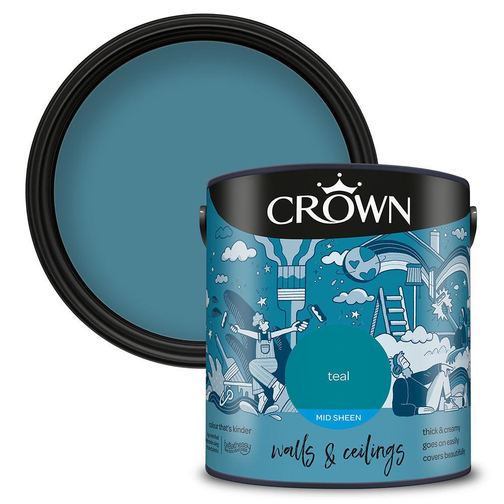 Crown Walls & Ceilings Mid Sheen Emulsion Paint | Teal - Choice Stores
