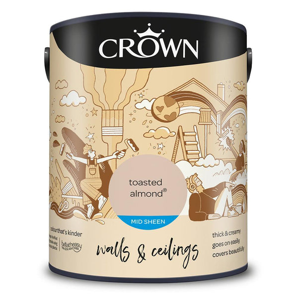 Crown Walls & Ceilings Mid Sheen Emulsion Paint | Toasted Almond - Choice Stores