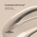 Crown Walls & Ceilings Mid Sheen Emulsion Paint | Toasted Almond - Choice Stores