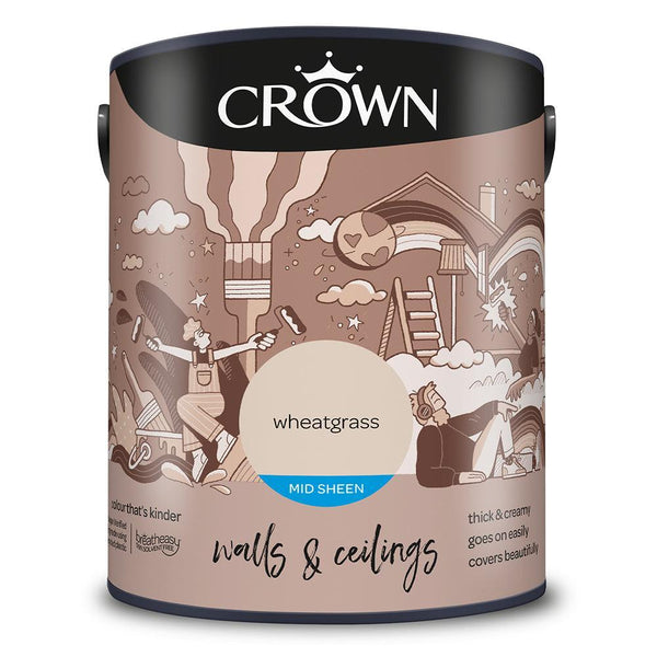 Crown Walls & Ceilings Mid Sheen Emulsion Paint | Wheatgrass - Choice Stores
