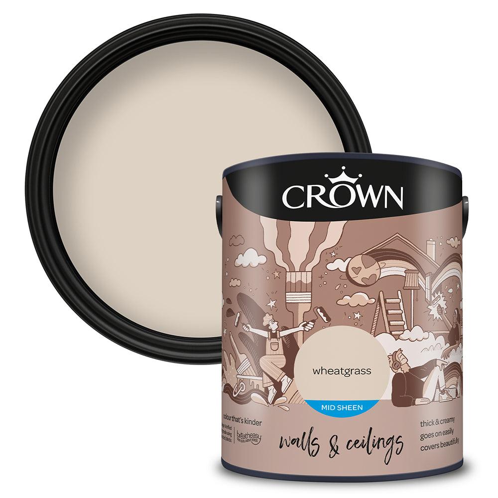 Crown Walls &amp; Ceilings Mid Sheen Emulsion Paint | Wheatgrass - Choice Stores