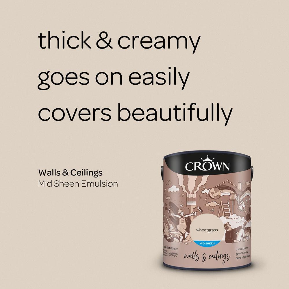 Crown Walls & Ceilings Mid Sheen Emulsion Paint | Wheatgrass - Choice Stores