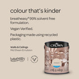 Crown Walls & Ceilings Mid Sheen Emulsion Paint | Wheatgrass - Choice Stores