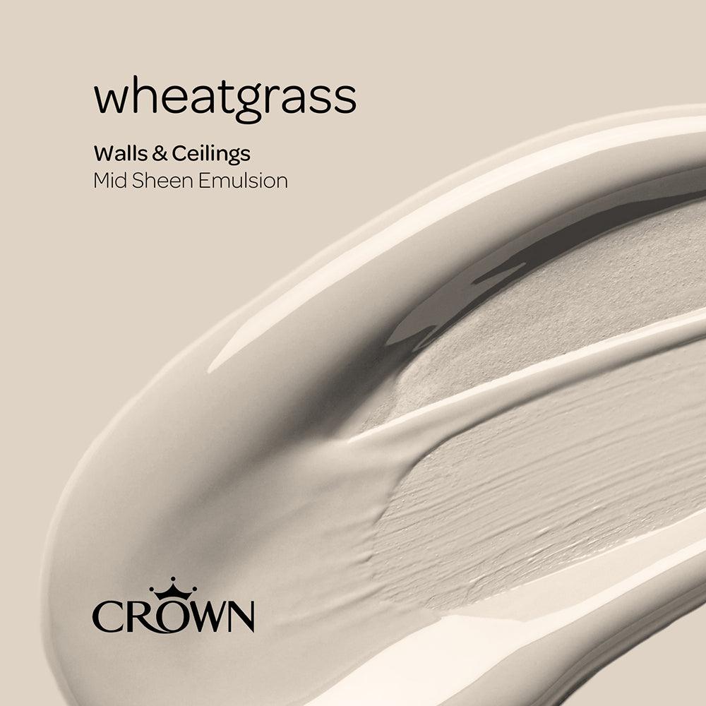 Crown Walls &amp; Ceilings Mid Sheen Emulsion Paint | Wheatgrass - Choice Stores